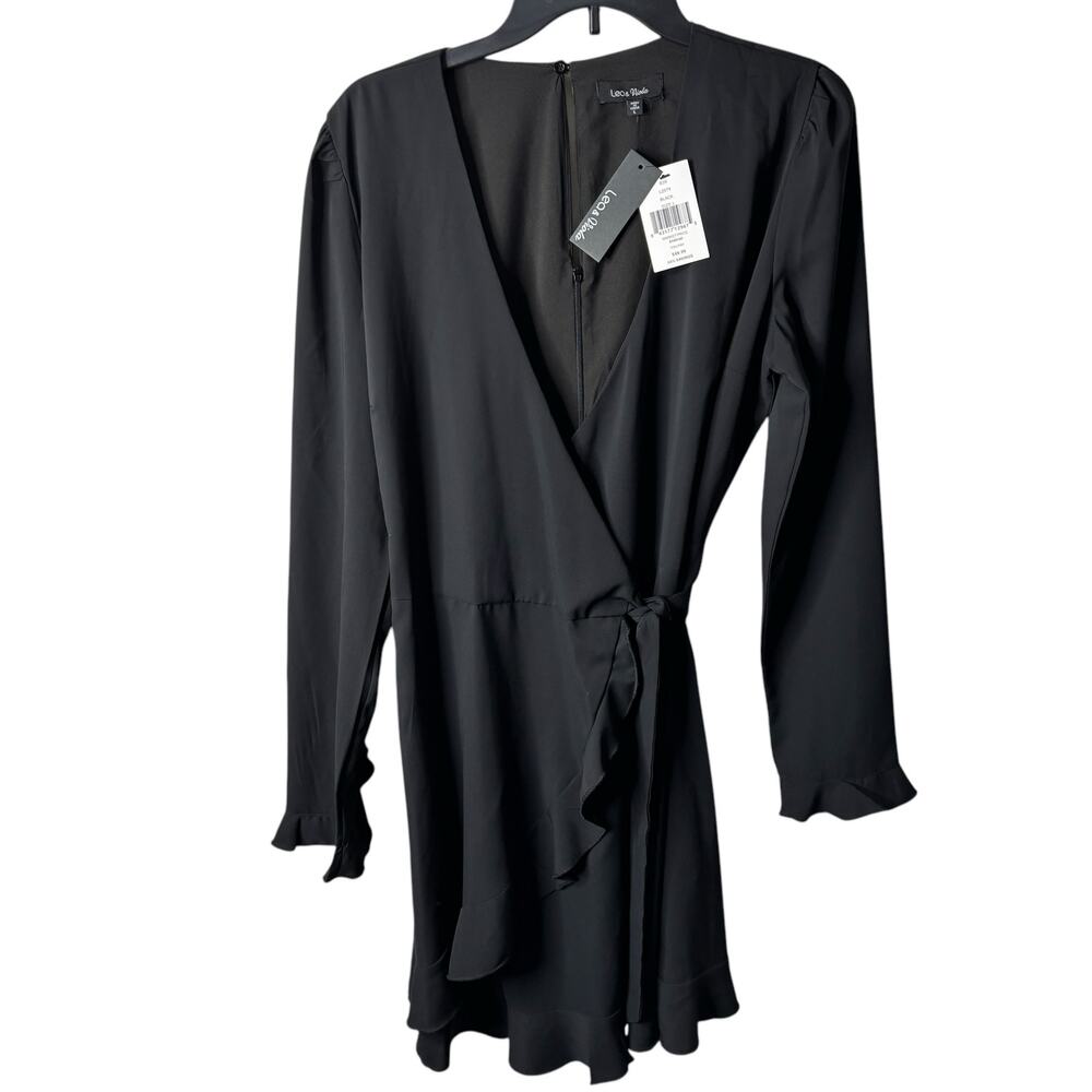 Anthropologie Lea &.Viola Blackβ Wrap Dress NEW Whimsigoth Witchy Classic French